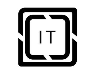 Obraz premium IT logo design template vector. IT Business abstract connection vector logo. IT icon circle logotype 