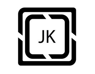JK logo design template vector. JK Business abstract connection vector logo. JK icon circle logotype
