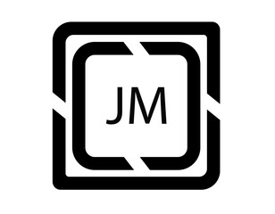 JM logo design template vector. JM Business abstract connection vector logo. JM icon circle logotype
