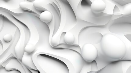 3d abstract white background