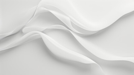 Fototapeta premium White abstract background with smooth wavy lines