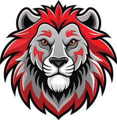 Lion head vector design t-shirt