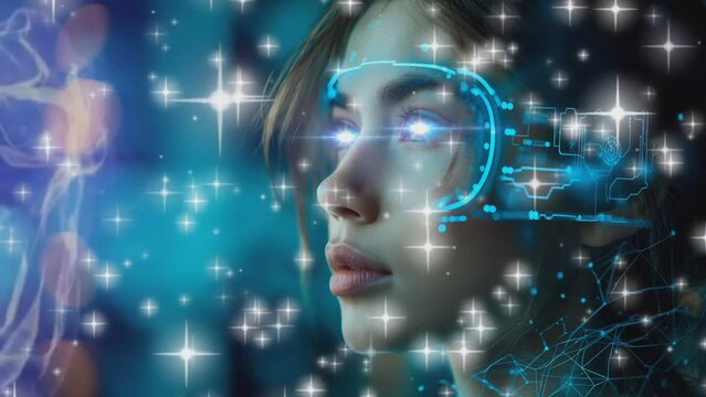 Innovative technology. seamless looping time-lapse animation video background