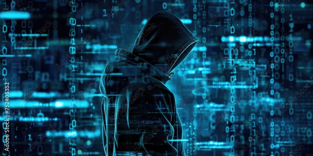 Poster signifies malware, phishing, hacking, and cyber attacks