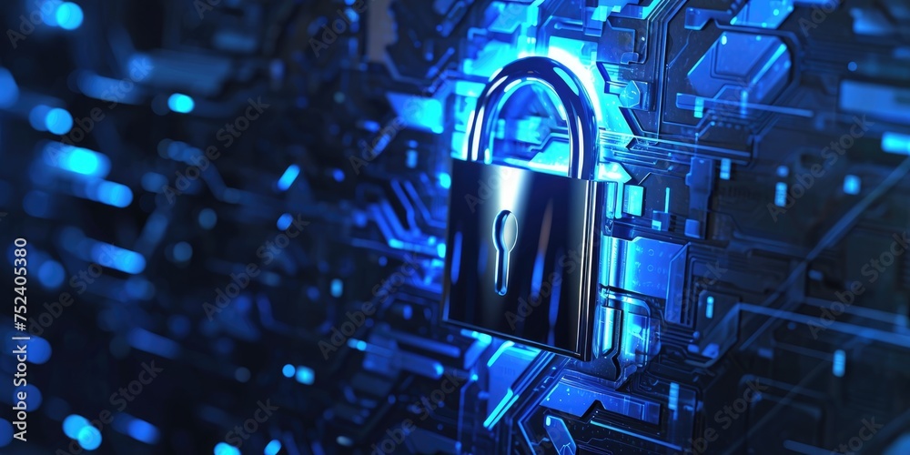 Poster Signifies secure logins, multi-factor authentication, and access controls