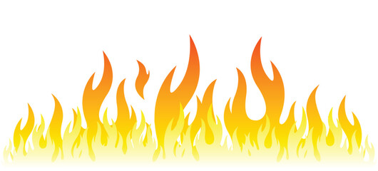  Flame of fire on a transparent background. Fire sparks particles