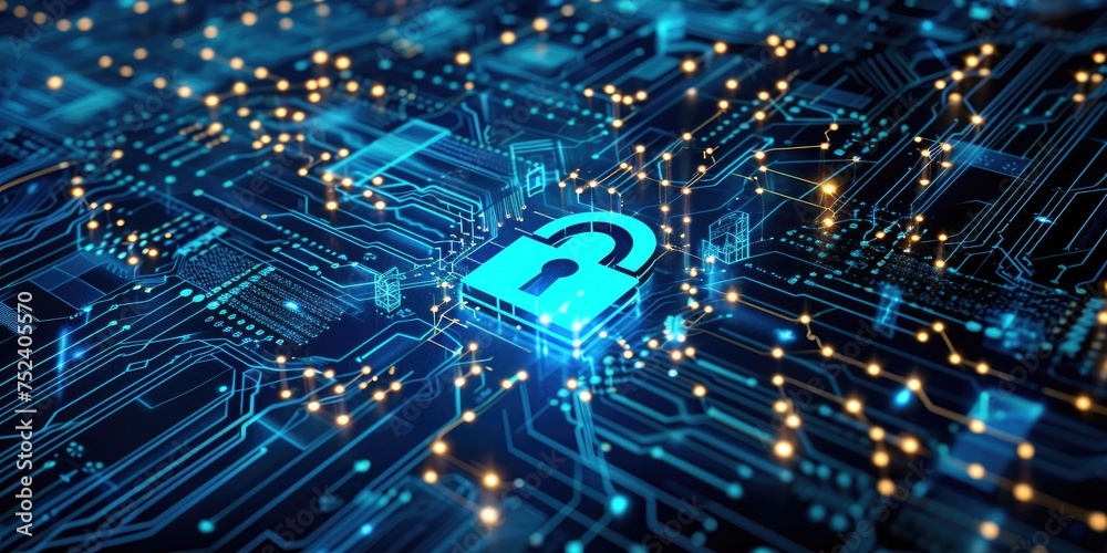 Poster Depicts guidelines and protocols for ensuring cybersecurity