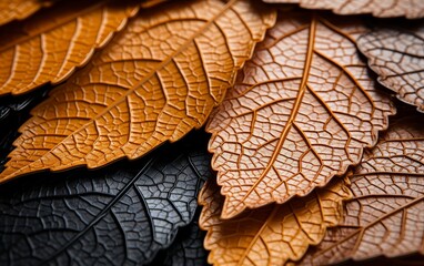 colorful autumn leaves background, closeup of autumnal leaves background