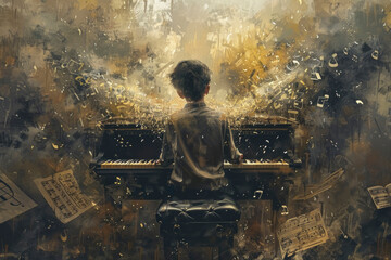 Pianist's Creative Escapade
