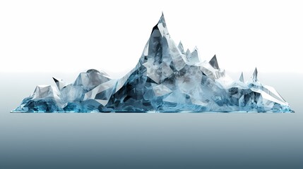 Fototapeta na wymiar Glaciers, iceberg pieces, blue blocks of ice, frozen water and snow isolated on transparent background. Vector realistic set of cold arctic, polar or antarctic floes drifting in sea