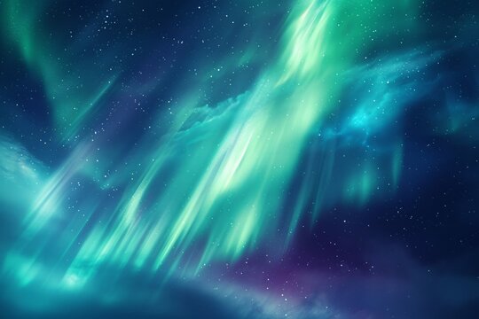 a green and purple aurora borealis in the sky