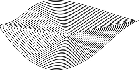 Circle with lines created blend. Technology style