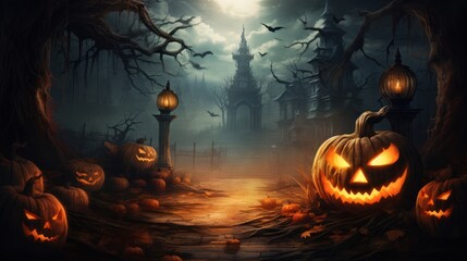 Enigmatic Halloween Background with Space for Your Message