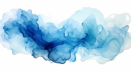 Beautiful blue blot of watercolor