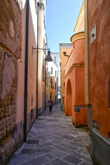 Fototapeta na wymiar An alley in Pozzuoli, a town in Campania, Italy.