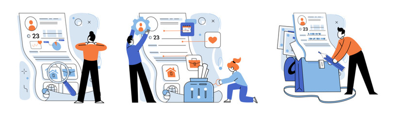 Personal profile. Vector illustration. Personal profiles provide individuals with platform to showcase their identity and information An online account is essential for creating personal profile