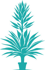 vector illustration of a  agave plant 