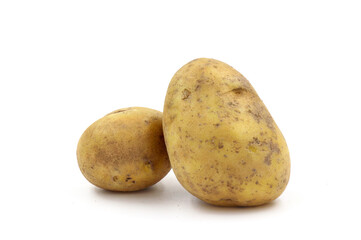 potatoes isolated on white background