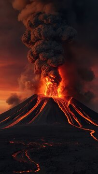 burning volcano 
