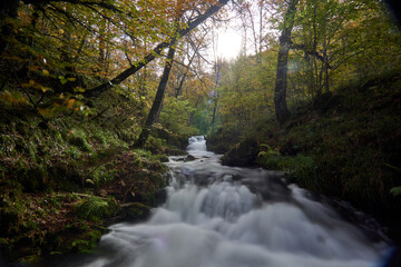 rios y cascadas en otoño, navarra