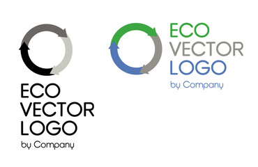 Circular eco vector logo for green businesses | recycling and circular economy 