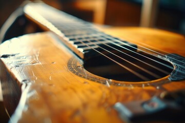 Fototapeta premium Nahaufnahme einer Gitarre 