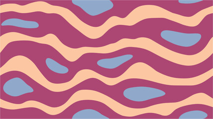 Groovy hippie 70s background. Simple trippy vector illustration. Retro colorful wave pattern, vector illustration. Food Ornament. Rainbow flag lgbt and social minorities. Seamless.