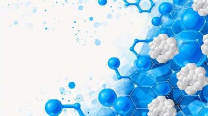 Geometric molecules pattern on gray background   futuristic digital science technology concept