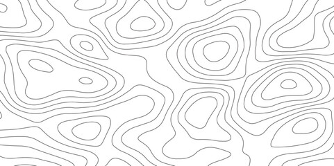 Abstract design with Seamless pattern with lines Topographic map. geographic mountain relief. Retro topographic map. geographic contour map paper texture. terrain path isolated on a white background.
