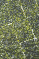 Tasty nori seaweed isolated on white.