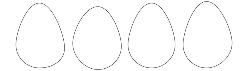 Happy Easter. Easter eggs in flat syle