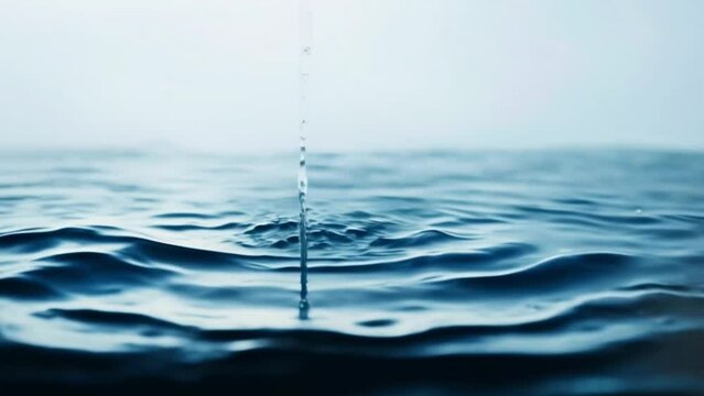 falling drop into water