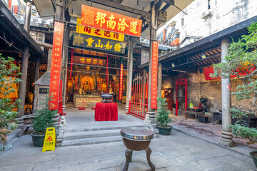 Hong Chan Kuan Temple. This Tao temple has been remarkably well preserved, they kept the original color. It is a piece of old Macau before it turn into Vegas of China