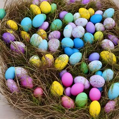 Colorful Easter Eggs With Beautiful Patterns 