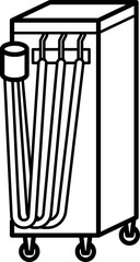 Dental Section Unit Outline Vector Illustration