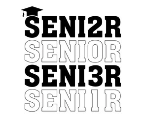 Fototapeta na wymiar Senior 2031 T-shirt, Senior 2031 Svg, graduation Gifts, graduation T-shirt, Senior Year Party, Senior Vibes Svg, Graduation Cap, cut File For Cricut