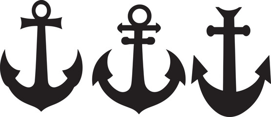 anchor on black