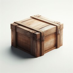 old wooden box on white
