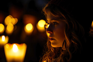 A solemn candlelight vigil held to remember those affected by hepatitis, emphasizing the importance of ongoing research and support.