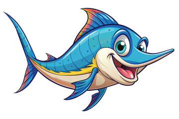 A cute-smiling-bluefin-tuna Vector illustration