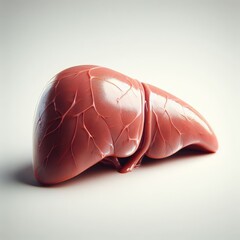 human liver organ on white
