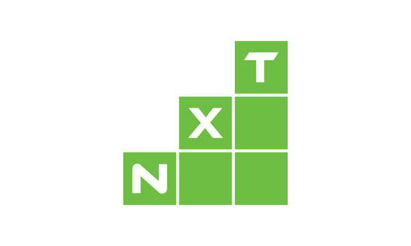 NXT initial letter financial logo design vector template. economics, growth, meter, range,  profit, loan, graph, finance, benefits, economic, increase, arrow up, grade, grew up, topper, company, scale