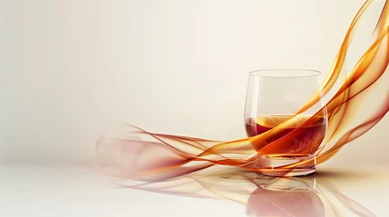 Fotobehang glasses of brandy, alcoholic drinks © antkevyv