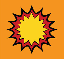 comic style explosion boom cartoon effect vector design