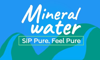 Label design of mineral water brand