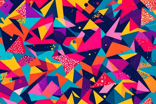 abstract colorful background, Immerse yourself in the vibrant world of abstract pop art color paint splash pattern background, where bold hues and dynamic shapes converge in a mesmerizing display of c