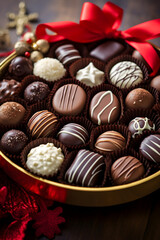 Gourmet Chocolate Assortment - A Visual Treat of Delicious Holiday Chocolates