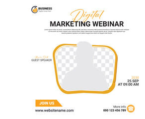 Webinar conference square flyer template