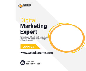 Digital marketing agency business social media or square web banner Instagram post template