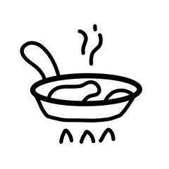 Cute fried chicken vector